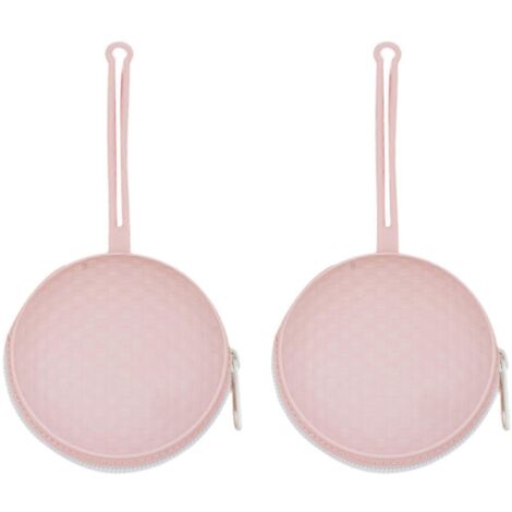 Sac de rangement portable anti-poussière pour bébé, en silicone rose (voir photo)