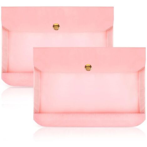 Sac de rangement portable Jalleria pour masques faciaux, transparent, rose, lot de 2
