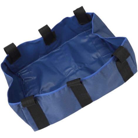 Sac de rangement portable pour fauteuil roulant en nylon avec attache velcro pour parapluie, bleu