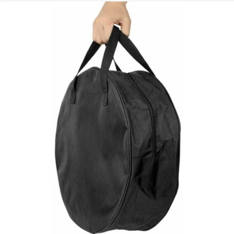 Fitags - Sac de rangement pour câble de 40,6 cm avec poignée de transport Double fermeture éclair Noir Sac de rangement rond pour tuyau d'eau pour