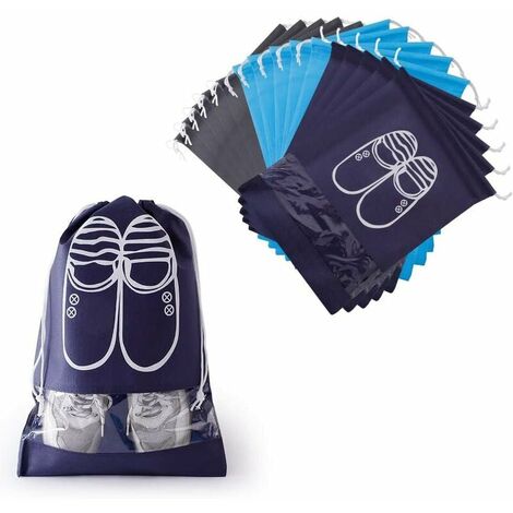 Sac de rangement pour chaussures de voyage Lunette portable portable (bleu ciel 5 gris foncé 5 bleu marine 5),HANBING