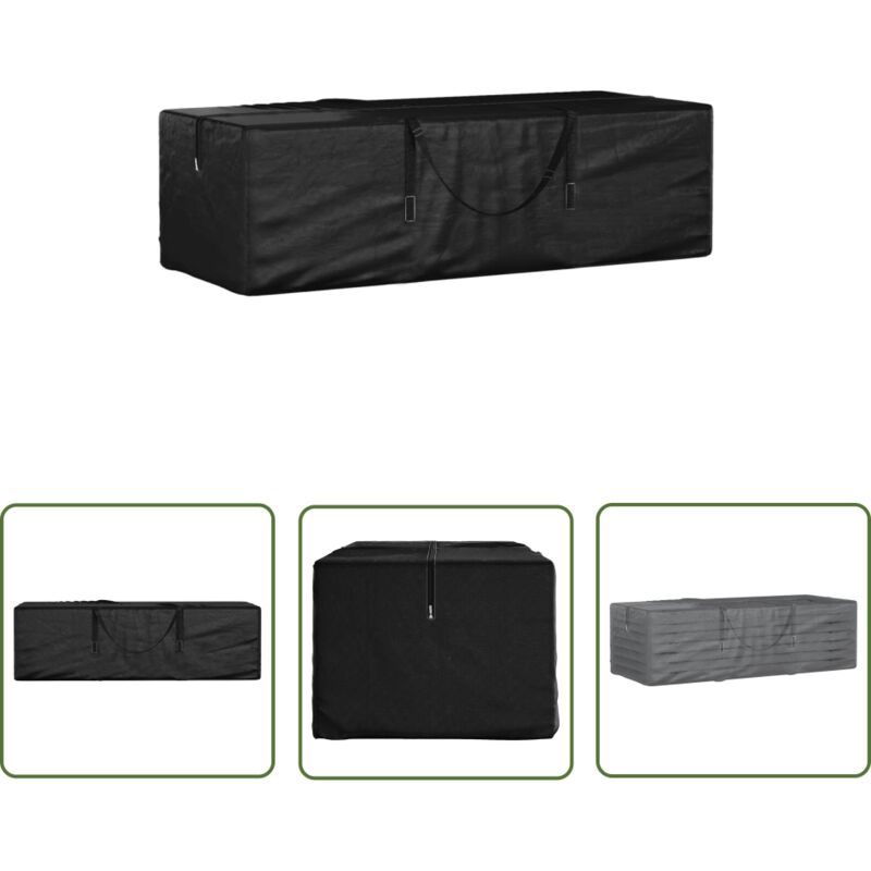 Sac de rangement pour coussins de jardin noir 135x40x55 cm pe Vidaxl Sac de rangement pour coussins de jardin noir 135x40x55 cm pe Vidaxl