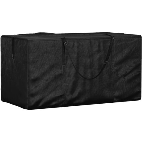 Sac de rangement pour coussins de jardin，Coffre de rangement noir 150x75x75 cm PE CFW71857