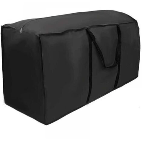 Sac de Rangement pour Coussins de Meubles de Jardin Noir Sacs de Rangement imperméables extérieurs pour Coussins de Jardin173 76 51cm