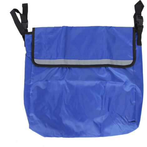 Sac de rangement pour dossier de fauteuil roulant, Accessoire de sac suspendu pour scooter électrique et aide à la mobilité, Bleu