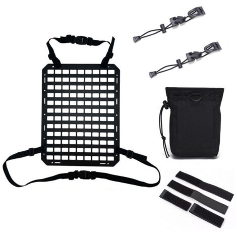 Sac de rangement pour dossier de siège auto, support mural multifonctionnel Molle pour modification intérieure de véhicule tout-terrain