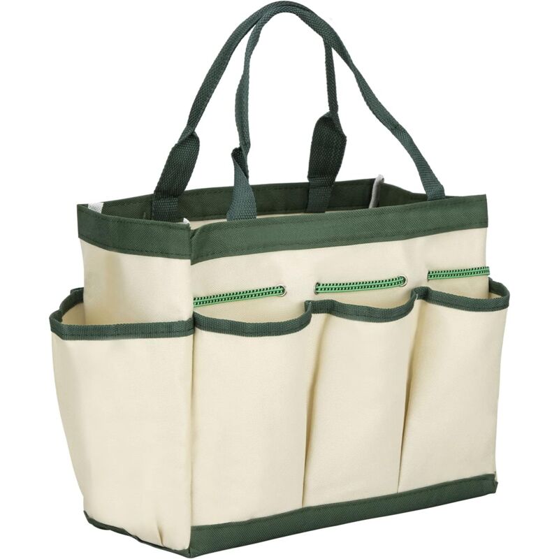 Sac de Rangement pour Outils de Jardinage avec 9 Poches, Sac à Outils de Jardin pour Intérieur et Extérieur, Pochette de Jardinage Robuste,