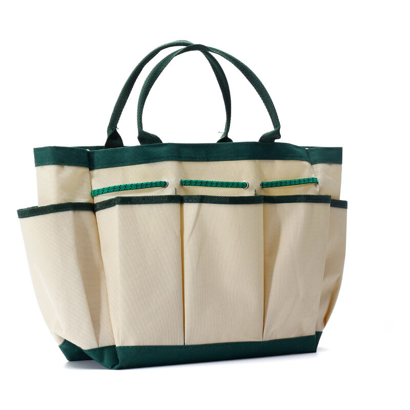 Sac de Rangement pour Outils de Jardinage avec 9 Poches, Sac à Outils de Jardin pour Intérieur et Extérieur, Pochette de Jardinage Robuste,