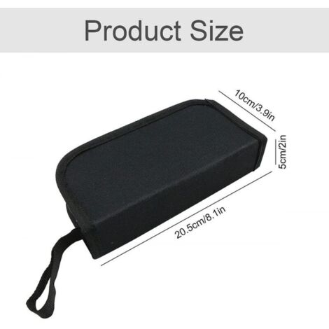 Sac de rangement pour outils et outils Tissu Oxford imperméable robuste Kit de réparation de montres pour électricien charpentier mécanicien Fermeture éclair Rouleau en toile