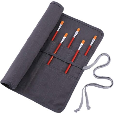 Sac de rangement pour pinceaux de type rouleau (gris)