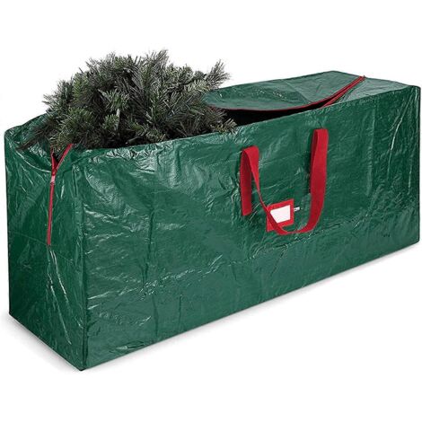 Sac de rangement pour sapin de Noël artificiel, sac poubelle de jardin anti-UV, imperméable, grand format, fermeture éclair