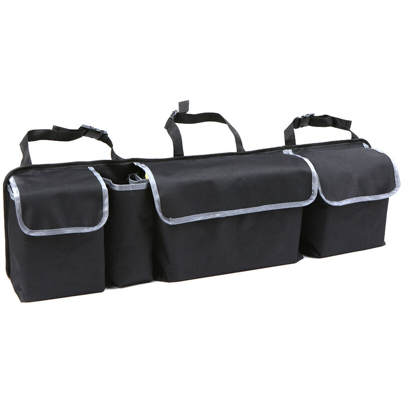 Asupermall - Sac De Rangement Pour Siege Arriere Pour Organisateur De Voiture Suv, Pochette Automobile, Noir