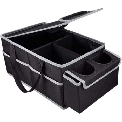 Sac de rangement pour siège auto, sac de voyage pliable, compartiments multiples avec porte-gobelet, organiseur de siège arrière, idéal pour les voyages, l'intérieur, le camping et l'utilisatio