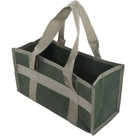 Sac de rangement robuste pour outils électriques, toile imperméable OD Green, grande capacité 35x17x17cm, résistant à l'usure pour professionnels.