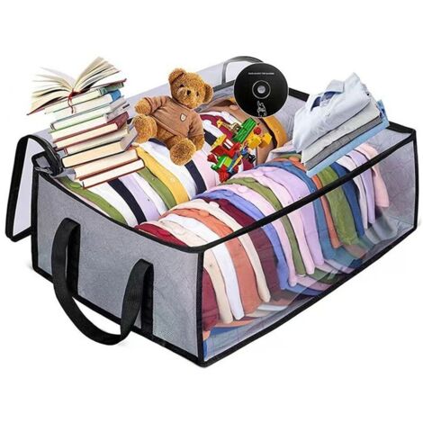 Sac de rangement spacieux pour casquettes de baseball, boîte de rangement en tissu non tissé - Gris