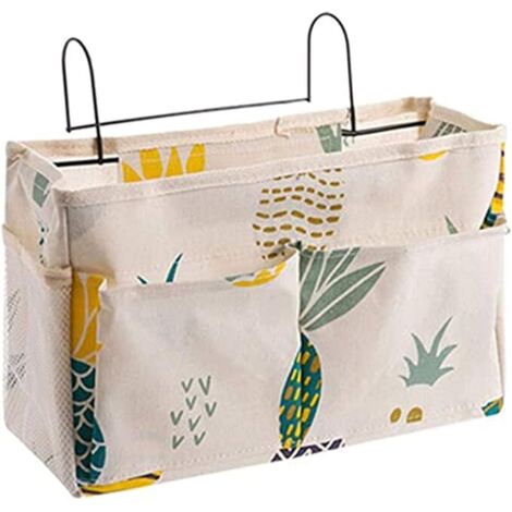 Sac de rangement suspendu en tissu, sac de rangement de chevet, sac de rangement pour lits superposés (haut et bas) pour dortoir, étagère de chambre