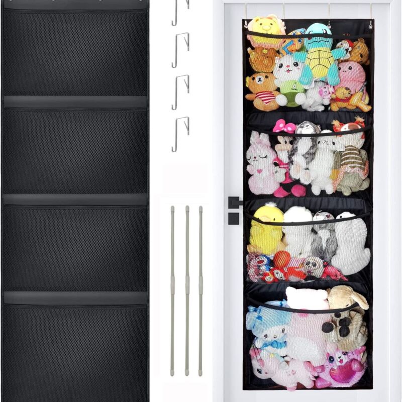 Linghhang - Sac de rangement suspendu pour animaux en peluche, 1 pièce, grand sac de rangement pour animaux en peluche, sac de rangement pour animaux