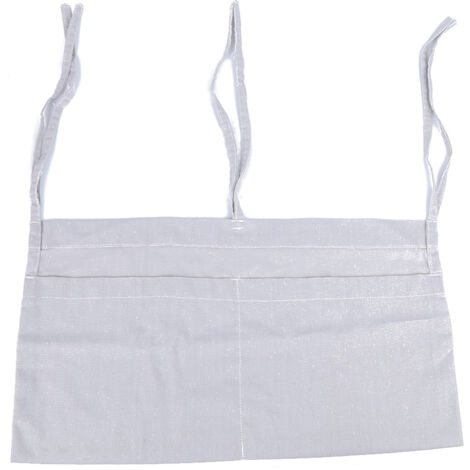 Sac de rangement suspendu pour lit bébé, organisateur de jouets et de sucettes, gris 49.5x28.5 cm