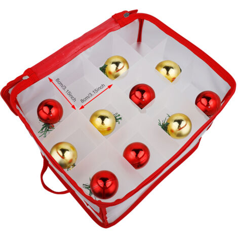 Sac de rangement transparent pour décorations de Noël, boîte pliable pratique pour guirlandes lumineuses et ornements.