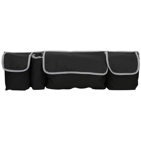 Sac de rangement universel portable pour coffre de voiture, pouvant être accroché au siège arrière, noir.