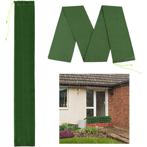 Sac de sable [Canvas] 19x120cm Vert Long avec bande élastique pour barrière anti-inondation et tempêtes