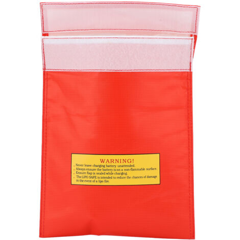 Sac de sécurité anti-explosion pour batterie LiPo, étui ignifuge de protection pour batteries au lithium, idéal pour recharge et stockage sécurisé.