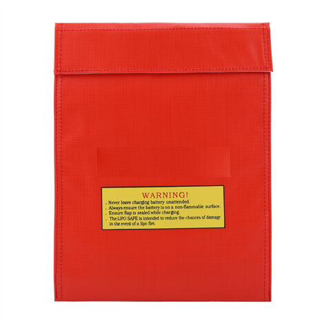 Sac de sécurité ignifuge pour batterie LiPo, portable et rechargeable, deux tailles disponibles (Rouge S)