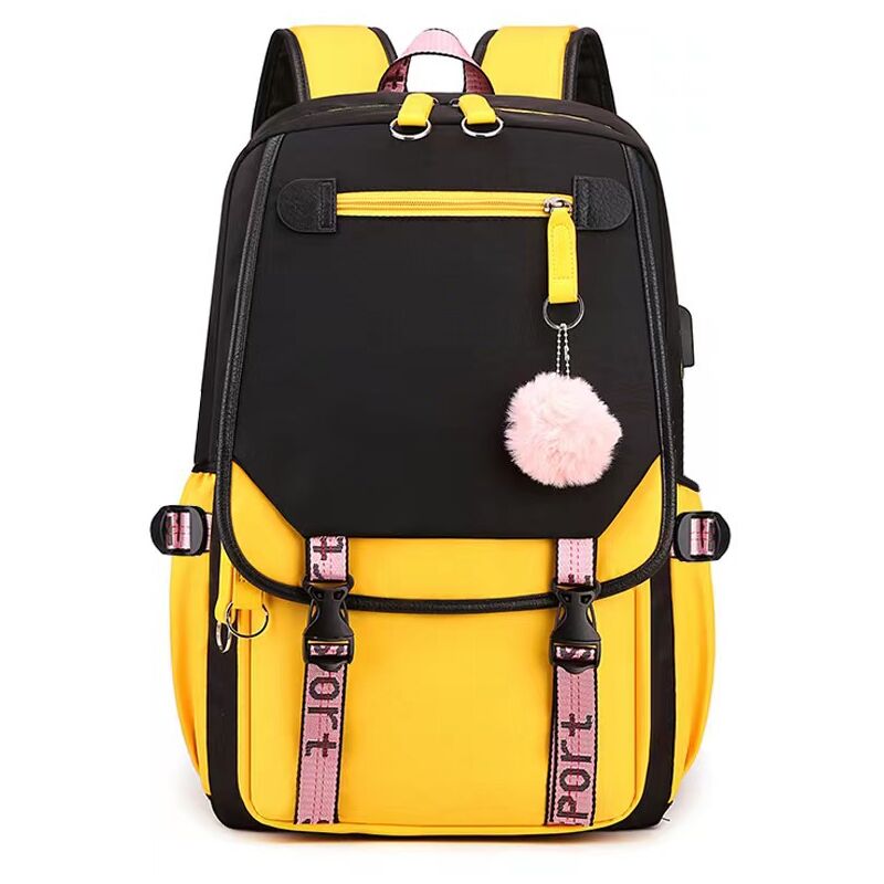 Sac de sport jaune de grande capacité