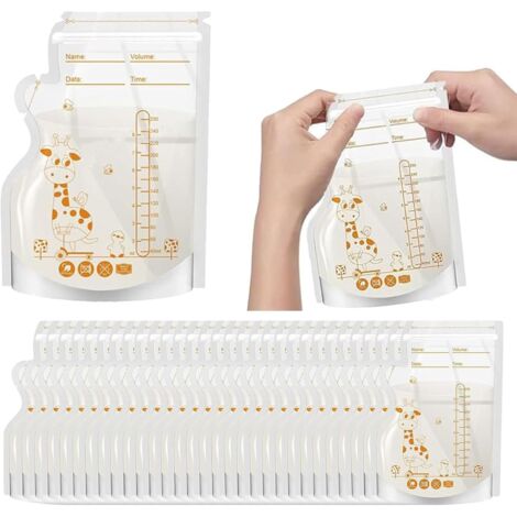 Sac de Stockage de Lait Maternel,Sachets Pour L'allaitement,30 Pièce Sacs de Congélation Du Lait,Conservationlait Maternelle Pré-Stérilisés,Sac de Congelation Du Lait,250ml Conservation Lait Maternel