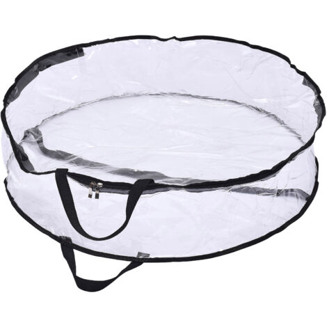 [Sac de Stockage pour Couronne] [Stockage du Couronne] 76x20cm PVC Translucent avec Fenêtre Transparente et Double Fermeture Éclair Facile à Porter et Reutilisable
