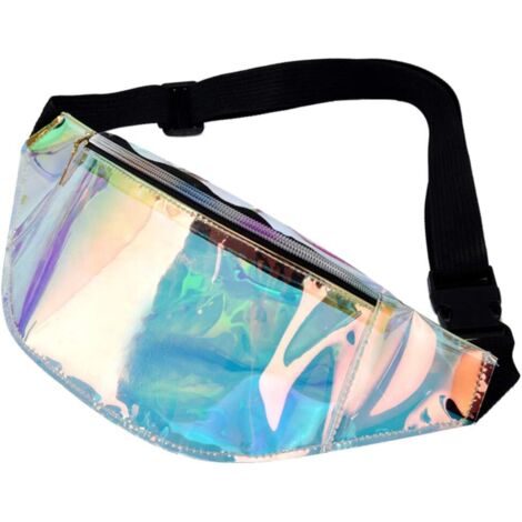 Sac de taille transparent holographique sac de taille imperméable,