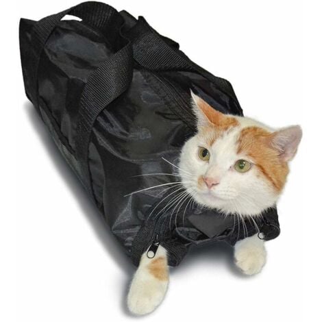 Sac de toilettage pour chat, sac de retenue pour chat durable et polyvalent pour garder les chats en sécurité pendant le toilettage et/ou le bain,,de DEBUNS