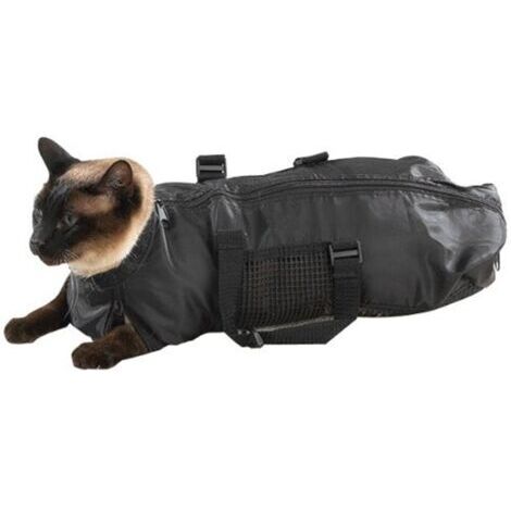 Sac de toilettage pour Chat,éGlable Sac en Maille De Douche pour Chat,Anti-rayures Respirant Pour Chat Mordre RéSisté Pendant L’Examen par Voie Intraveineuse De Baignade Manucure