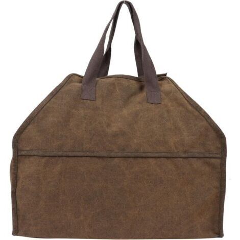 Sac de Transport de bûches en Toile Portable, Sac fourre-Tout de Rangement pour Bois de Chauffage, Sac de Transport de Bois de Chauffage Robuste pour cheminée, Camping, Barbecue,