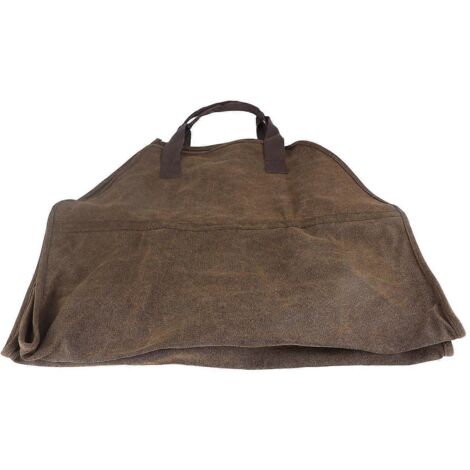 Sac de transport de bûches en toile résistante aux rayures, idéal pour le camping en plein air.