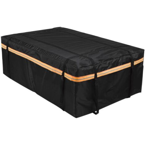 Sac de transport de toit de voiture avec bande réfléchissante de nuit, Cube de rangement de bagages universel pour voyage Camping