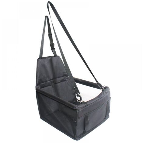 Sac de transport en tissu Oxford pour chiens, siège auto respirant et lavable, sac de transport pliable pour animaux de compagnie, convient aux petits animaux, taille stable une fois déplié (noir).