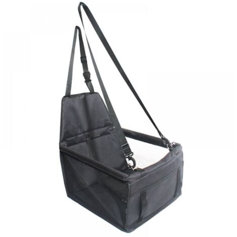 Sac de transport en tissu Oxford pour chiens, siège auto respirant et lavable, sac de transport pliable pour animaux de compagnie, convient aux petits animaux, taille stable une fois déplié (noir).