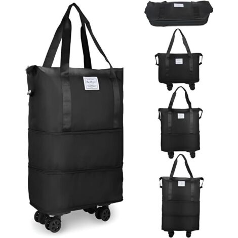 Sac de transport, grande capacité, sac Boston, sac de sport, sac pliable, sac à dos portable, sac de voyage, extensible, valise, sac de transport, pour voyage, étui de transport, avec roulettes