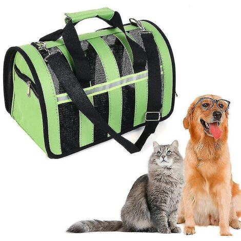 Sac de transport pliable pour animaux de compagnie (chien et chat) - Vert - Taille S