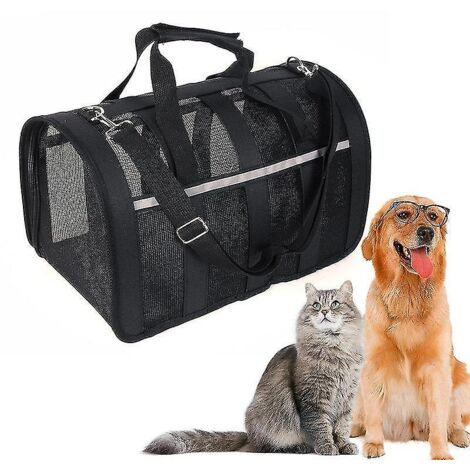 Sac de transport pliable pour chien et chat - Noir (M)