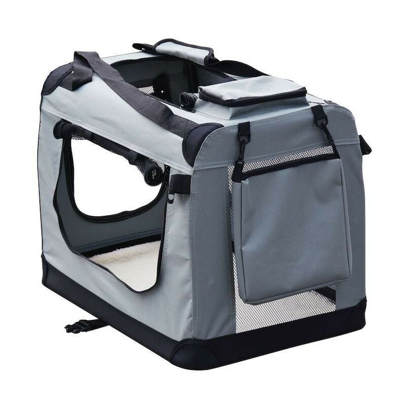 Le Poisson Qui Jardine - Sac de transport pliable xxl pour chiens 90x63x63cm Gris