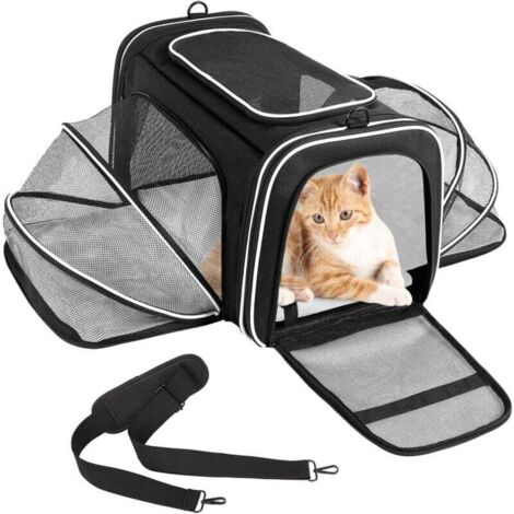 Sac de transport pour animaux de compagnie avec tapis pour animaux de compagnie, sac de transport pour chien, sac de transport pour chat, sac à dos pliable pour animaux de compagnie