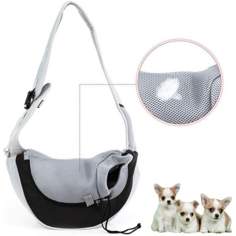 Sac de transport pour animaux de compagnie, sac à bandoulière pour animaux de compagnie en maille respirante, mains libres pour animaux de compagnie, chiens de compagnie portables à fermeture éclair à