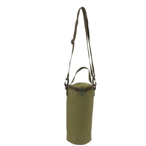 Sac de Transport pour Bouteille de Gaz et Équipement de Camping avec Bretelle et Double Fermeture Éclair, Vert