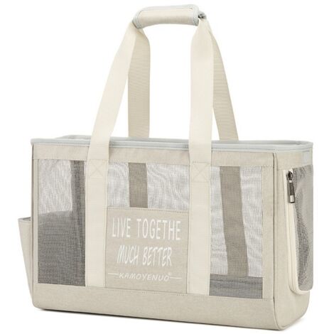 Sac de transport pour chat et petit chien, sac à main respirant d'été, 43x28x18 cm