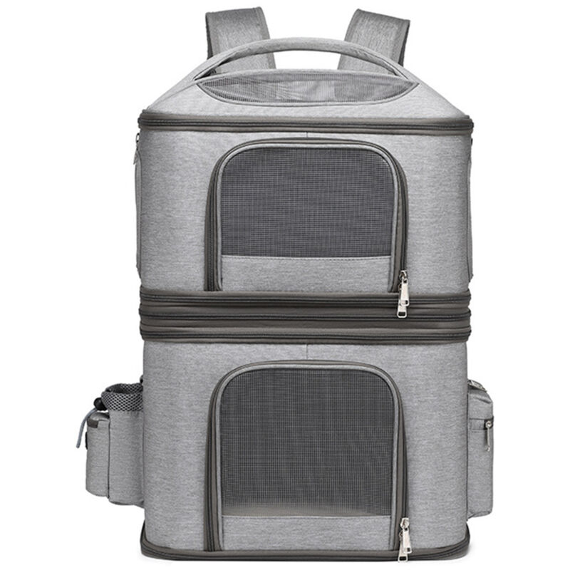 Sac de transport pour chat, sac à dos amovible, double porte-chat, respirant et pratique pour les voyages – Protection d'épaule durable et