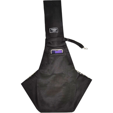 Sac de transport pour chien et chat, bandoulière rembourrée réglable avec poche zippée pour les voyages en plein air