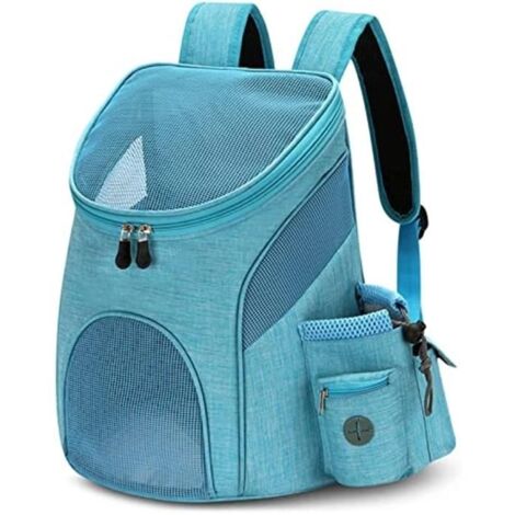 Sac de Transport pour Chien Petit Animaux pour Randonnée Voyage,36 x 31 x 45 cm, Pliable Portable Sac Dos Animaux Jusqu'à 6 KG Ble
