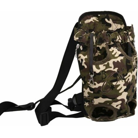 Sac de transport pour chien Sac à Dos pour Chien/Sac Ventral de Transport pour Chat Sac de Voyage pour Petit Animaux Portable (Bleu Orange, L)